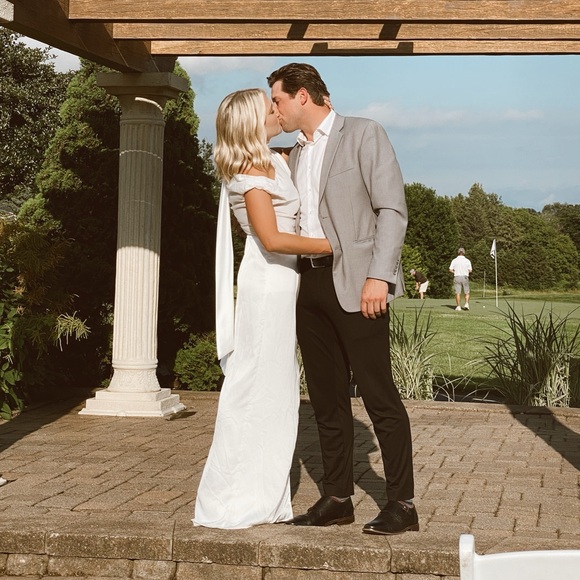 JODIE SMYM DRESS in Ivory Lux Satin - Picture 2 of 4